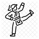 Karate Sparring Fighter Icon