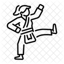 Karate Martial Arts Kicking Icon