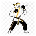 Karate Fighter Martial Blackbelt Icon