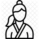 Karate Artiste Martial Ceinture Noire Icône