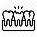 Karies Backenzahne Zahn Symbol