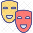 Karneval Comedy Symbol Filmmasken Symbol