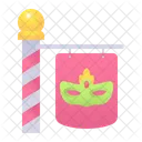 Banner Zeichen Karneval Symbol