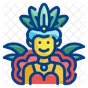 Karnevalstanzerin Karneval Tanzerin Symbol