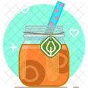 Karotte Pfirsich Smoothie Symbol