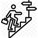 Karrierewende Karriere Fortschritt Symbol