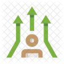 Karrierewachstum Mitarbeiter Fahigkeiten Symbol