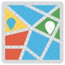 GPS Navigation Karte Icon