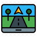 GPS Tablet Navigations Richtungsfuhrer Symbol