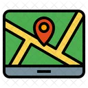 Karte Tablet Navigation Richtungsfuhrer Symbol