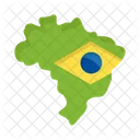 Karte Flagge Brasilien Symbol