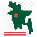 Karte Bangladesch Land Lage Symbol