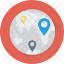 Karte Standort Globus Symbol