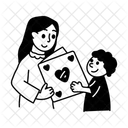 Karte Geben Gruss Lob Symbol