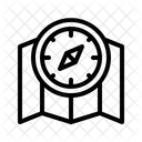 Karte und Kompass  Symbol