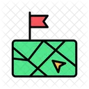 Karte und Ziel  Symbol