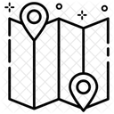 Karte und Ziel  Symbol