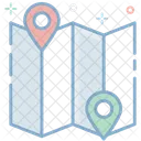 Karte und Ziel  Symbol