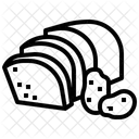 Kartoffelbrot Essen Und Restaurant Backer Symbol