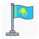 Kasachstan Flagge Land Symbol