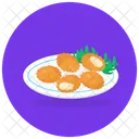 Kaseballchen Kuche Fastfood Symbol