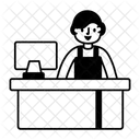 Kassierer Theke Kasse Symbol