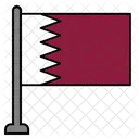 Katar Landesflagge Flagge Symbol