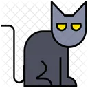 Halloween Grusel Katze Symbol