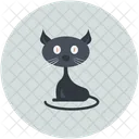 Katze Schwarz Tier Icon