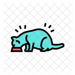 Katze isst  Symbol