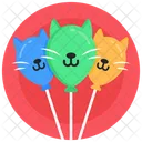 Katze luftballons  Symbol