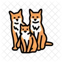 Familie Katze Zucht Symbol