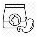 Verdauungsgesundheit Katzenfutter Haustier Symbol