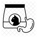 Verdauungsgesundheit Katzenfutter Haustier Symbol