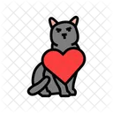 Herz Katze Zucht Symbol