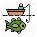 Fish Rod Water Icon