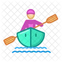 Kayaking Sport Game Icon