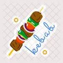 Kebab Skewer Grill Stick Shish Skewer Icon
