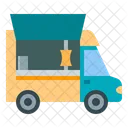Kebab Meat Fastfood Barbecue Street Food Truck Icon