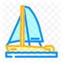 Keelboat Modern Sailing Icon