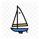 Keelboat Modern Sailing Icon