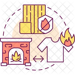 Keep flammable materials away  Icon