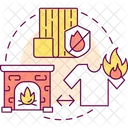 Keep Flammable Materials Away Icon