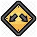 Keep In Lane Regulation Road Signs Icon
