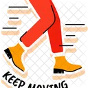 Keep Moving Keep Moving Sticker Leg Sticker Icon