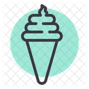 Waffel Eis Sahne Symbol