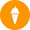 Waffel Eis Sahne Symbol