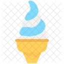 Waffel Eis Sahne Symbol