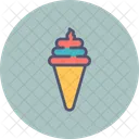 Waffel Eis Sahne Symbol