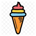 Waffel Eis Sahne Symbol